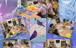 Педагог дополнительного образования М.В. Саркисян провела в объединении «Сказочный сундучок»  творческую мастерскую «Зимние птицы».